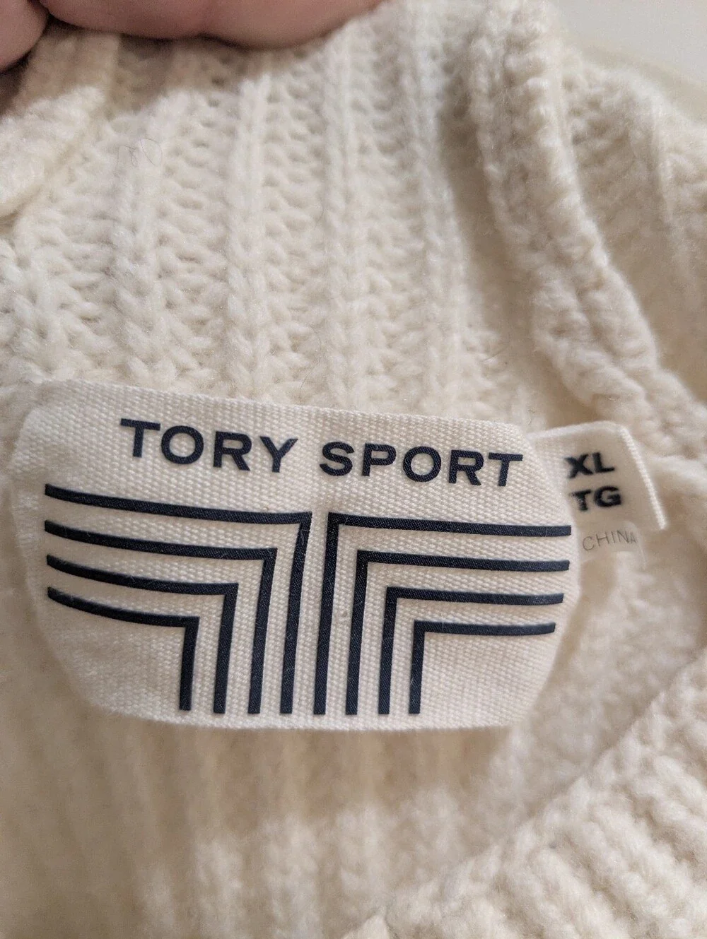 Tory Burch Ribbed Knit Sweater XL
